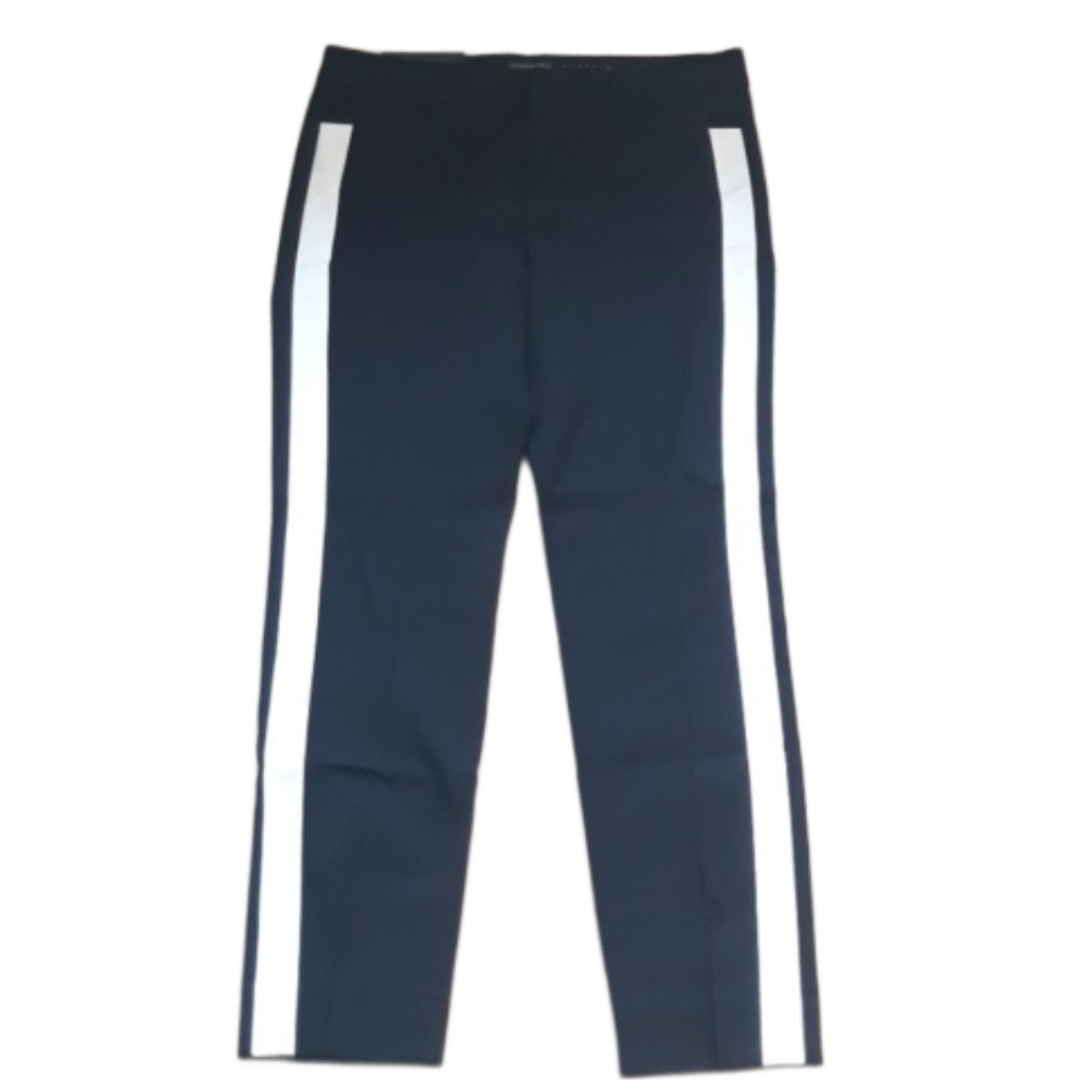 Banana Republic Sloan Skinny-Fit Side-Stripe Pants - Size 8R Black Dress Pants